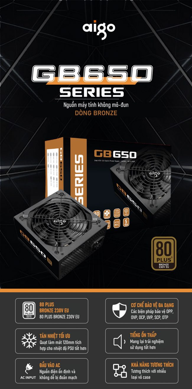 nguồn AIGO Bronze GB650